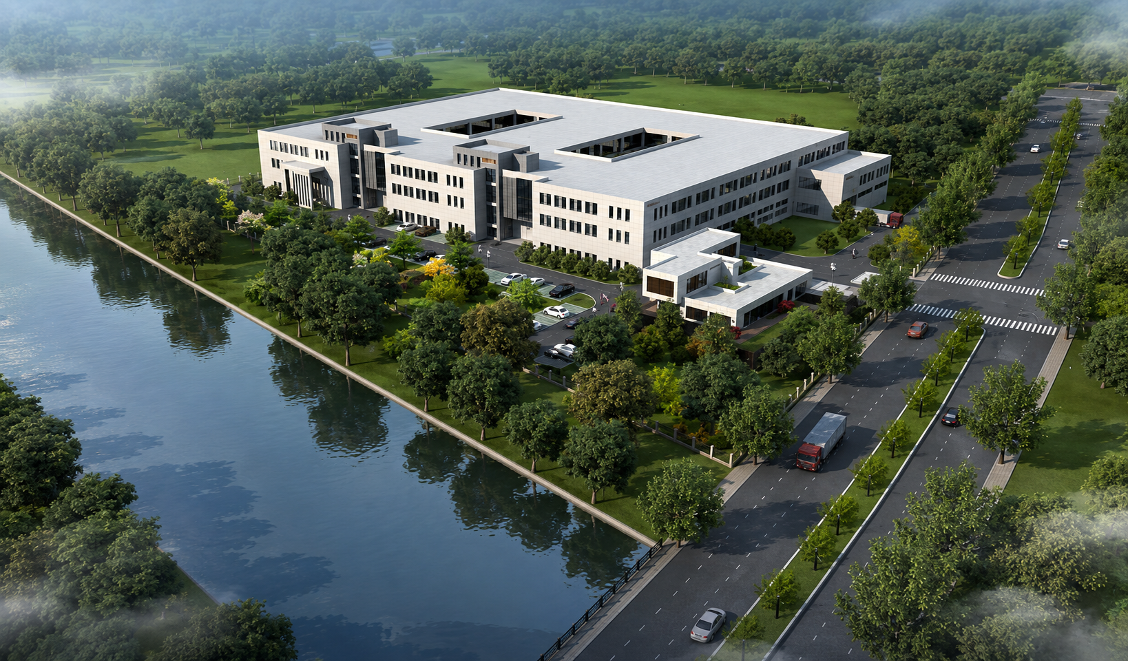 Aerial view of Hongyue Metal's Ningbo manufacturing campus